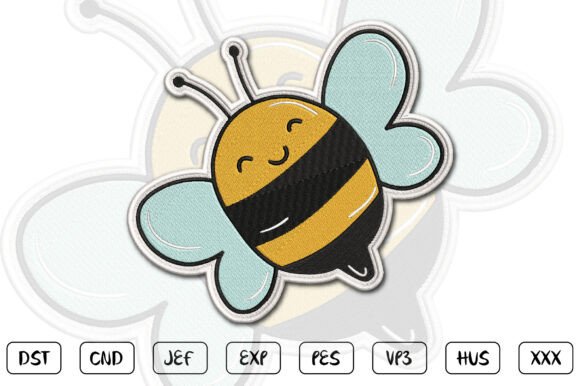 Bee Patch Embroidery Design for Seasonal Collections