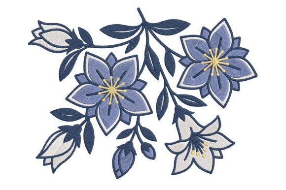 Blue Floral Embroidery Review for Craft Fairs