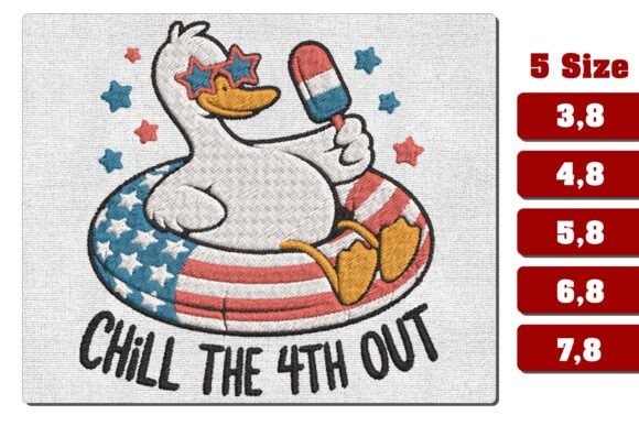 Chill the 4th out Duck Embroidery Design Review