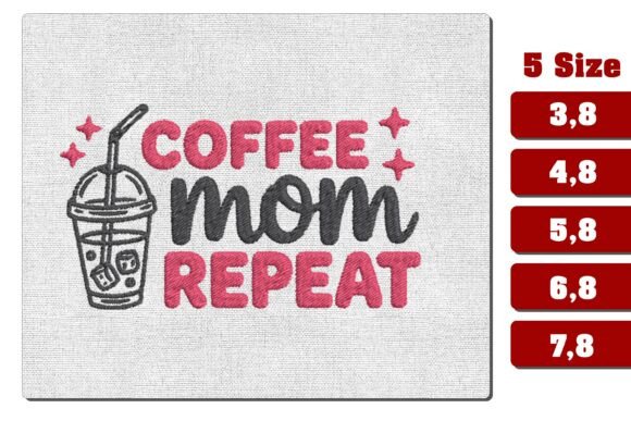 Coffee Mom Repeat Funny Embroidery Review