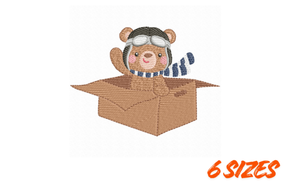 Cute Aviator Bear Embroidery Art Review