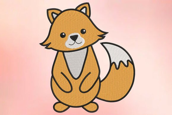 Happy Standing Fox Embroidery Design Review