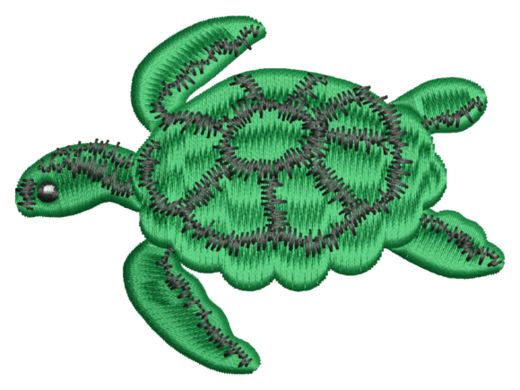 Minimal Sea Turtle Embroidery for Holiday Collections