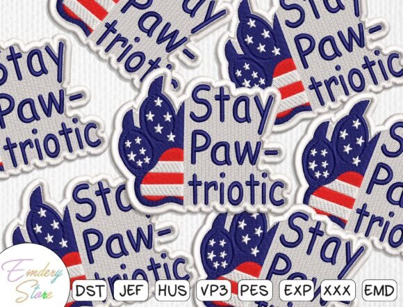 Patriotic Dog Paw USA Patch Embroidery Review