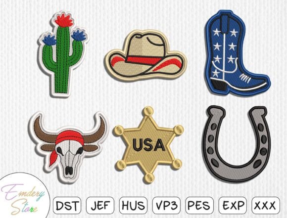 USA Rodeo Patch Set Embroidery Design Review